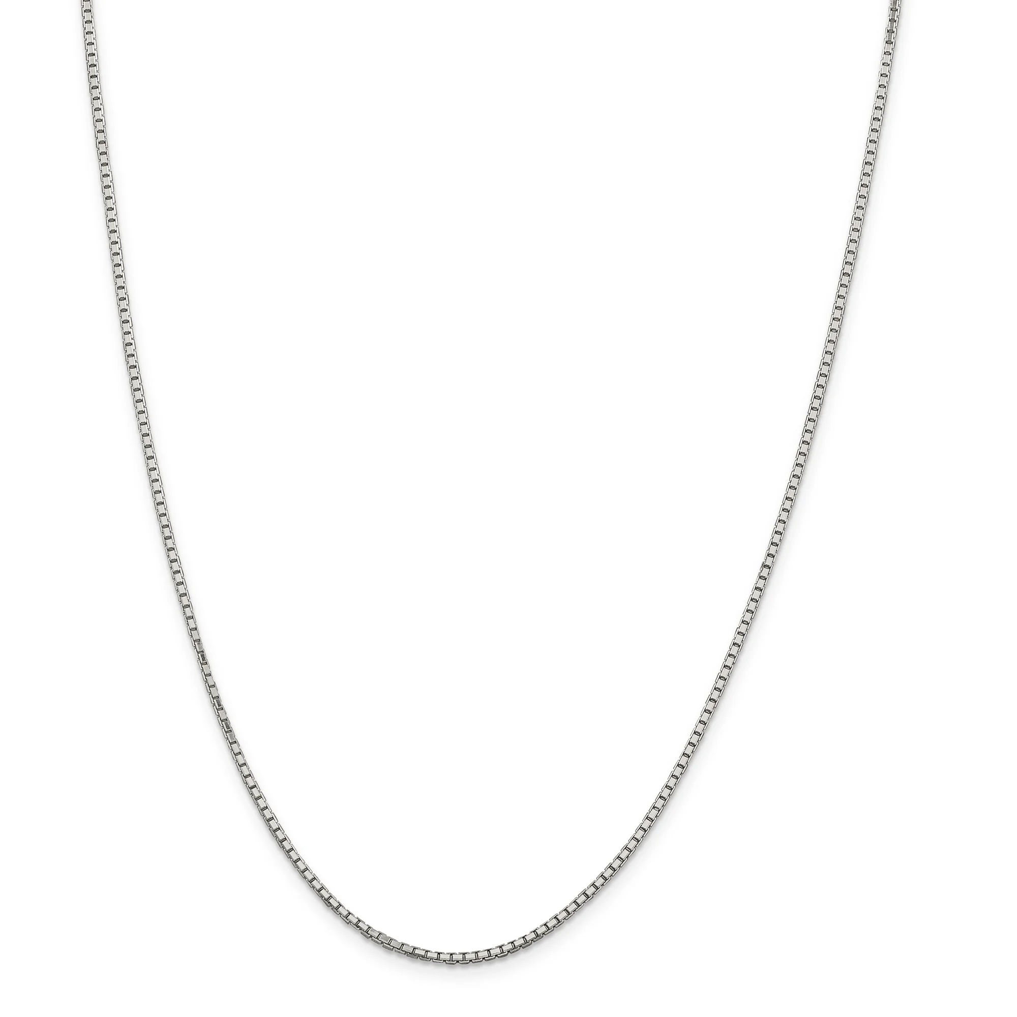 Primal Silver Sterling Silver 1.7mm Diamond-cut Box Chain
