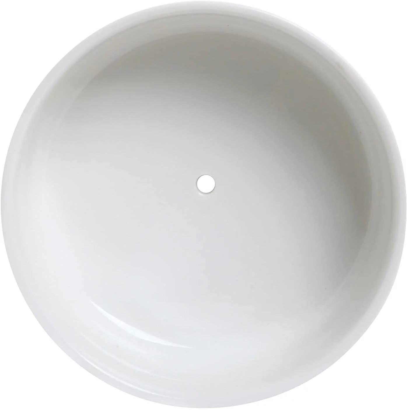 MyGift 6-Inch White Ceramic Succulent Flower Planter Pot with Round Tray