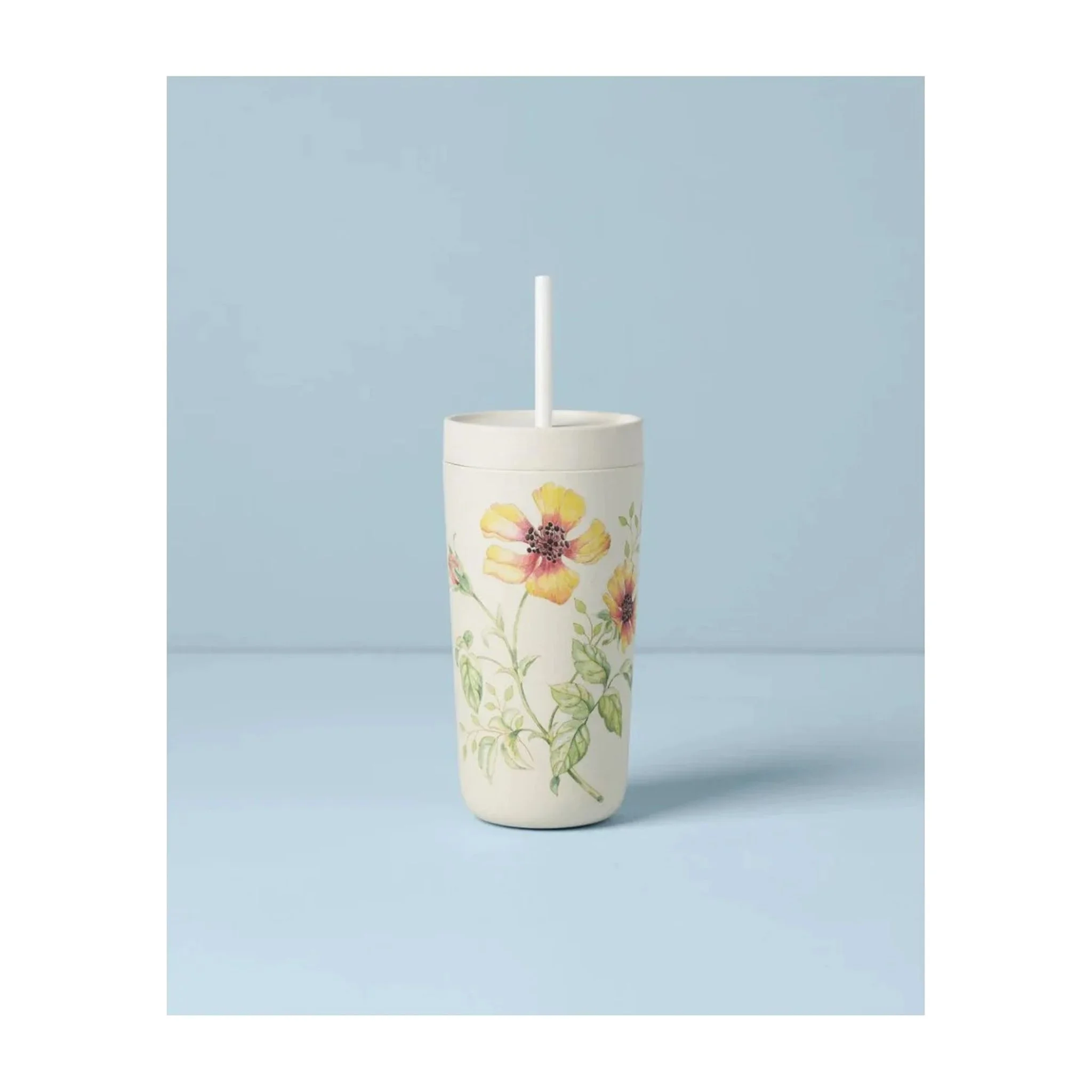 Lenox Butterfly Meadow Bamboo Tumbler With Straw