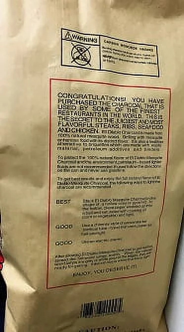 40# Bag Of El Diablo Mesquite Charcoal