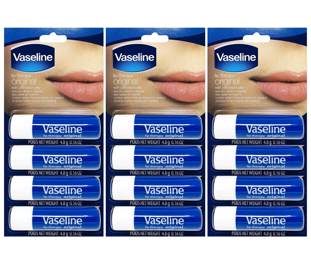 Vaseline Lip Therapy, 0.16 oz. Original (Pack of 12)