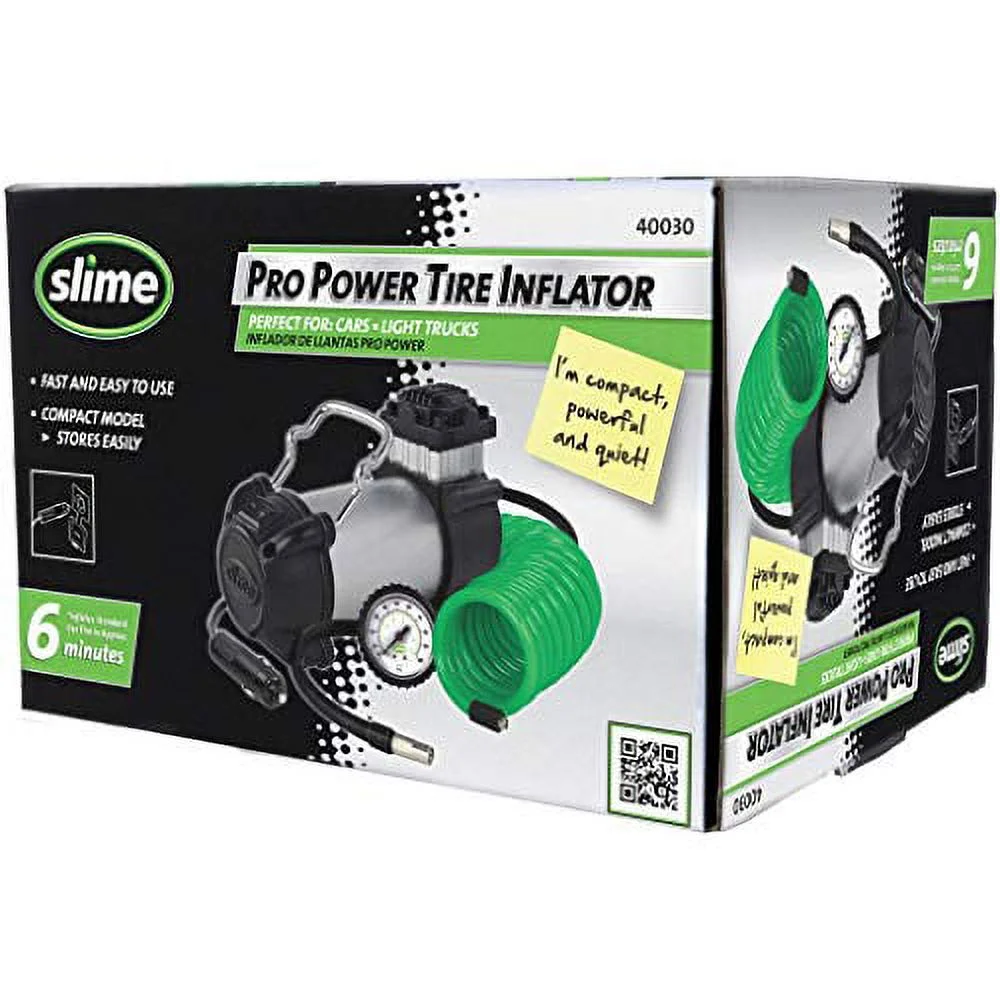 Slime Compact Pro Power 12 Volt Tire Inflator - 40030