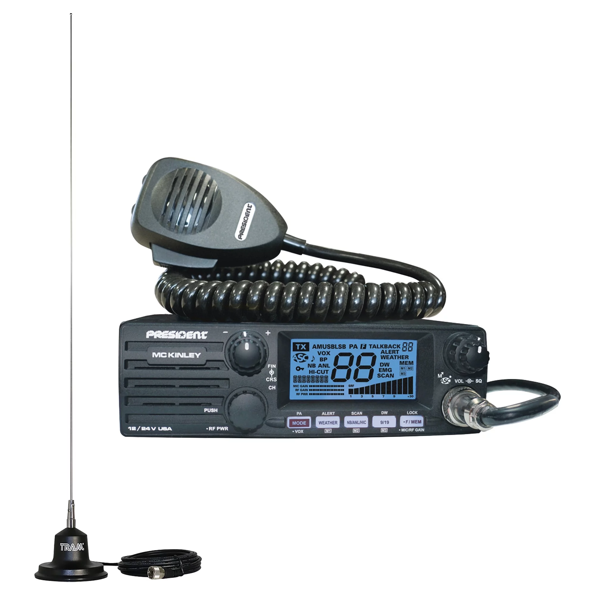 Group President Electronics TXUS600 Mckinley USA CB Radio & Tram 300 CB Antenna 4