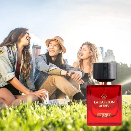 Intense Elite La Passion For Men EDP, Eau de Parfum Men 100ML (3.4Oz), Men's Fragnances,Warming & Long-lasting Perfume for Men, Perfumes Para Hombres,  Mens Cologne, Musk & Amber Perfumes for Men.