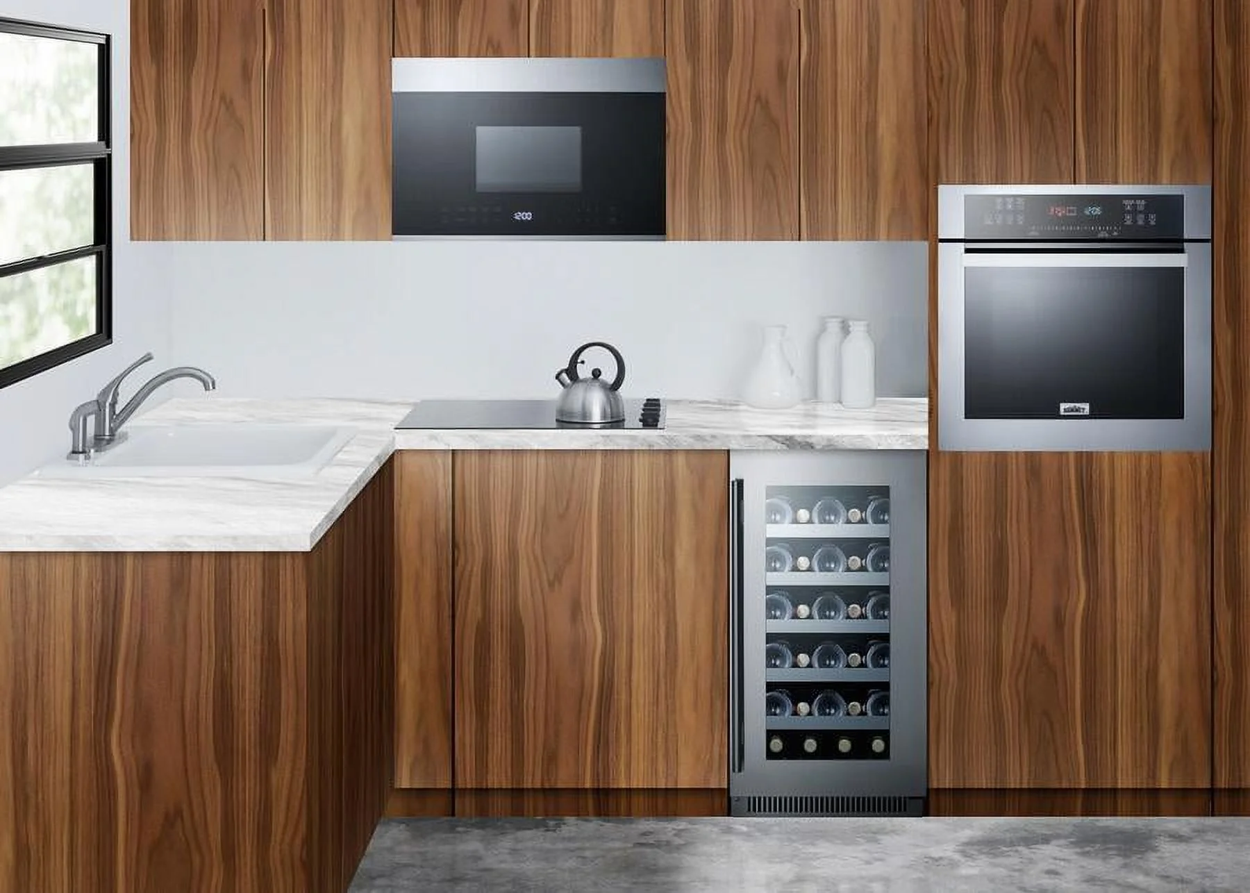 Summit Appliance MHOTR24SS 24 in. Wide Over-the-Range Microwave, Black & Stainless Steel