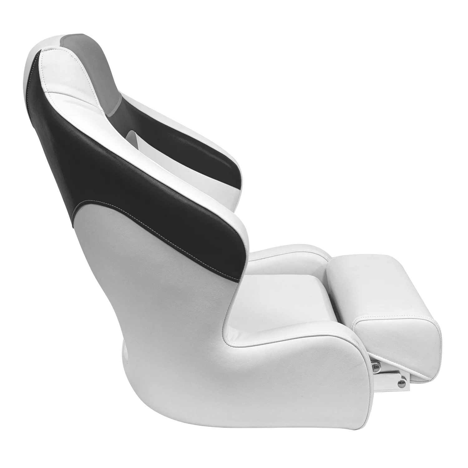 Wise 3338-1782 Baja Extra Large Bucket Seat with Flip-Up Bolster, Brite White / Marble Grey / Black