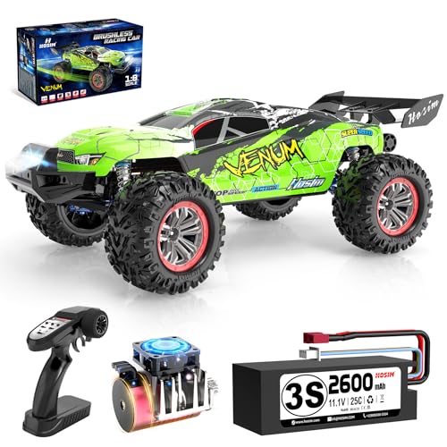 Hosim VENUM Mini 1:8 RC Cars for Adults Fast 80+KMH, Remote Control Truck 4X4 All Terrains Waterproof 2.4GHZ Off Road Hobby Grade Large High Speed RC Monster Truck with 3S Battery