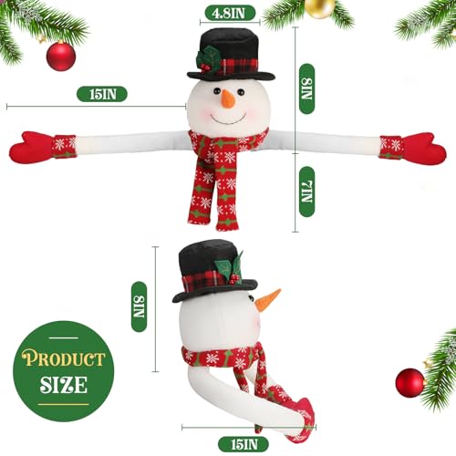 Christmas Snowman Tree Topper Projector - Lighted Snowman Hat with Rotating LED Snowflake Projection, Unique Holiday Tree Decoration for Christmas Party, Home Festive Décor