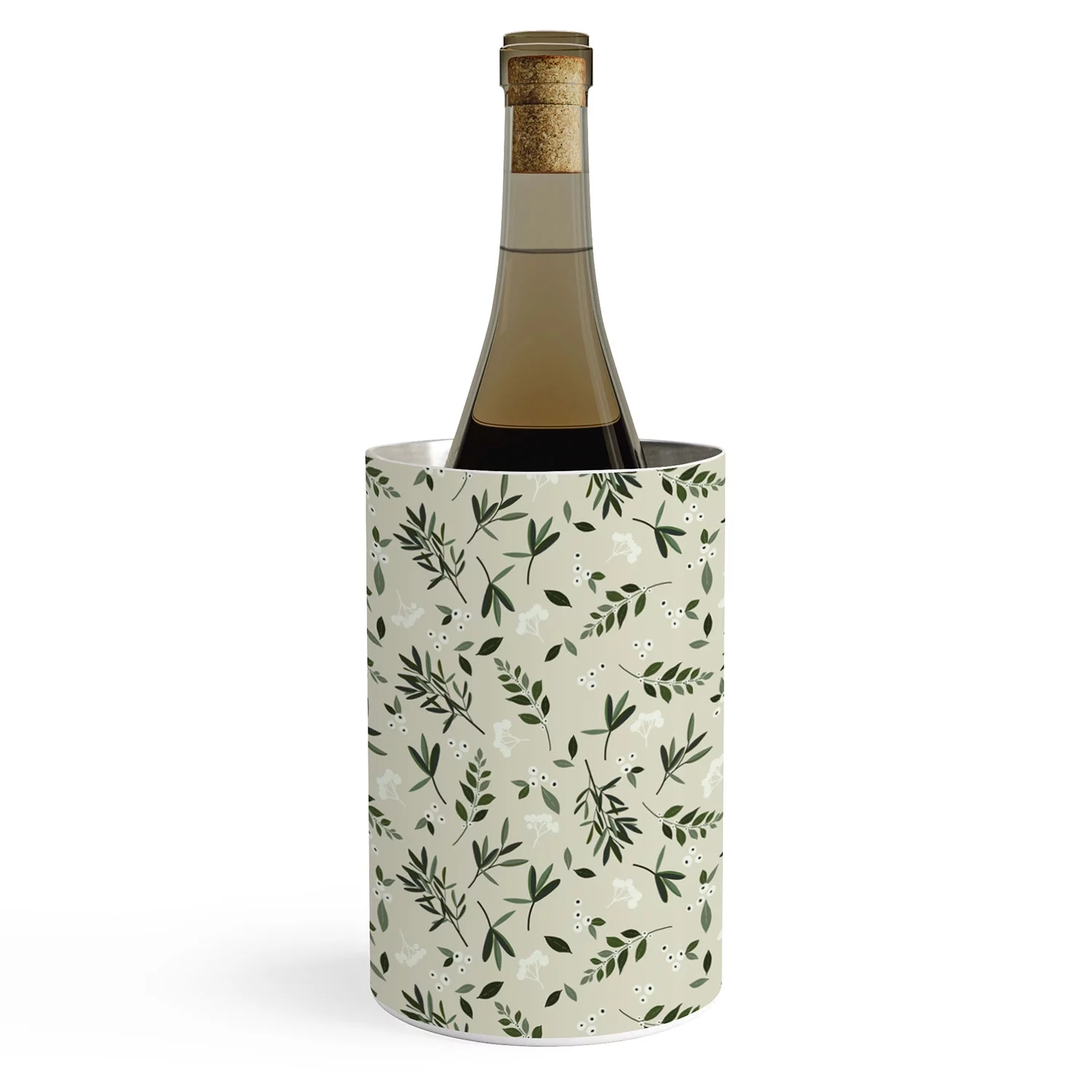 Society6 Iveta Abolina Nordic Olive Green Wine Chiller