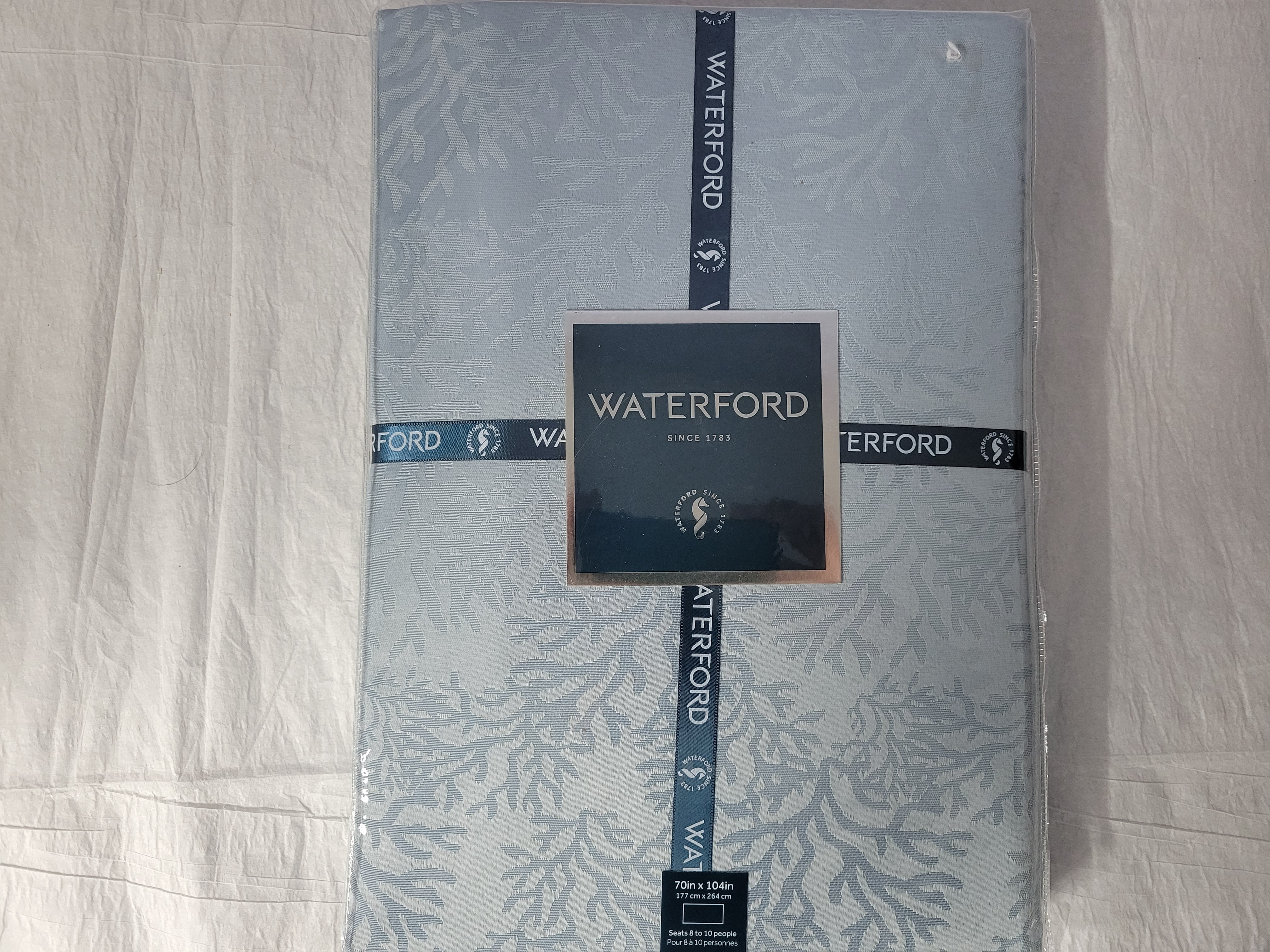 Waterford Nappe Tablecloth, Sulien Blue: 70x104
