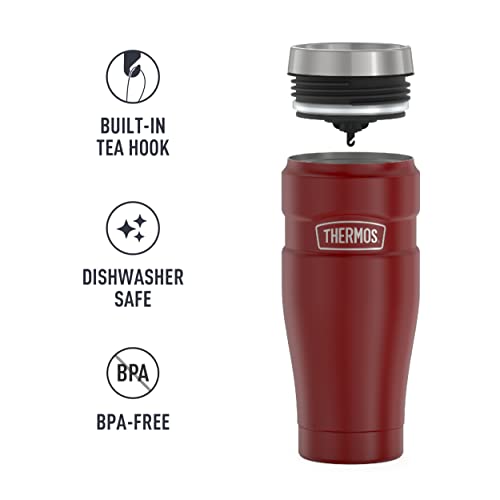 THERMOS Stainless King Vacuum-Insulated Travel Tumbler, 16 Ounce, Midnight Blue