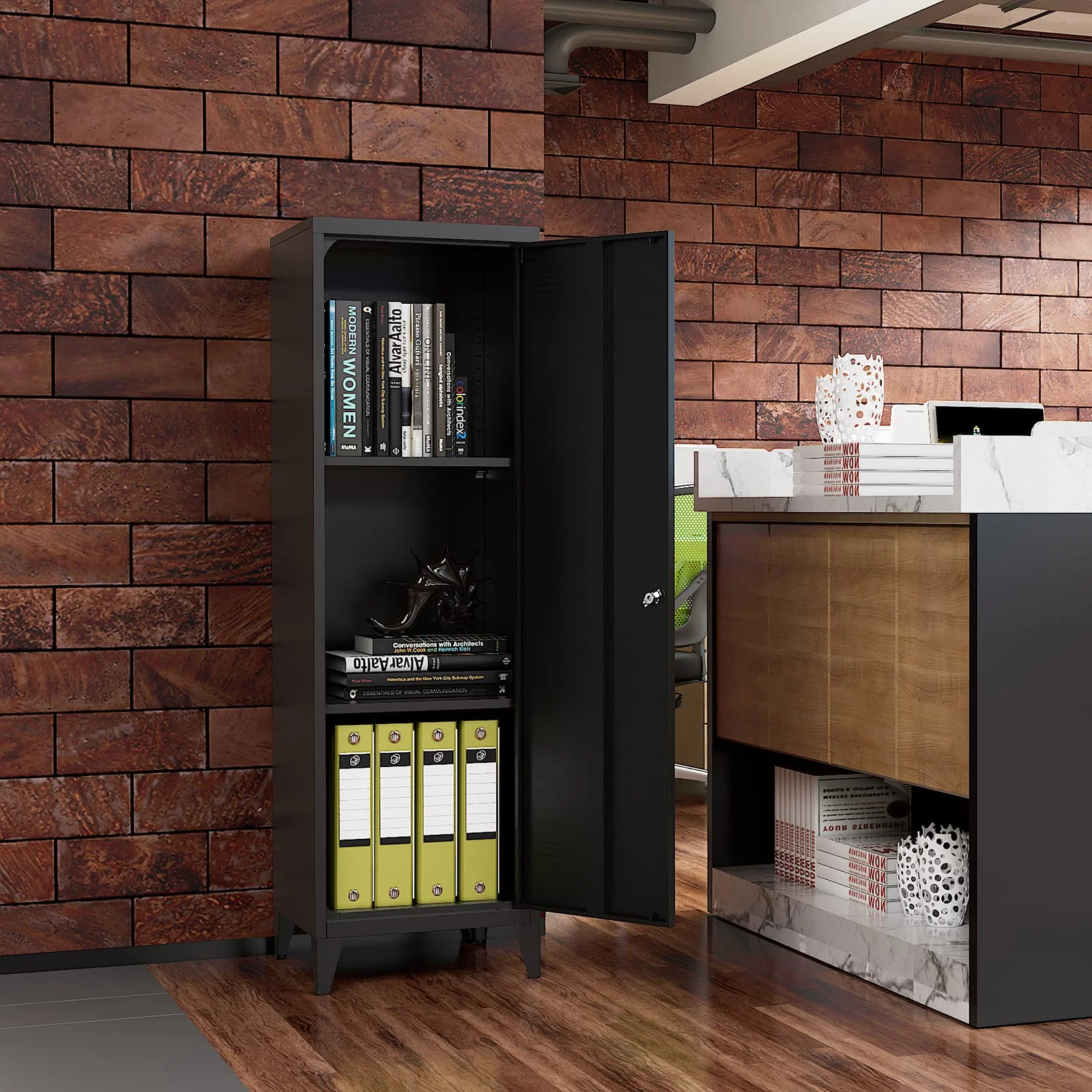 Fesbos Metal Locker Storage Cabinet with Locking Door, 50