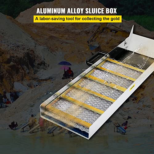 VEVOR Mini Sluice Box Gold Panning Kit, 12
