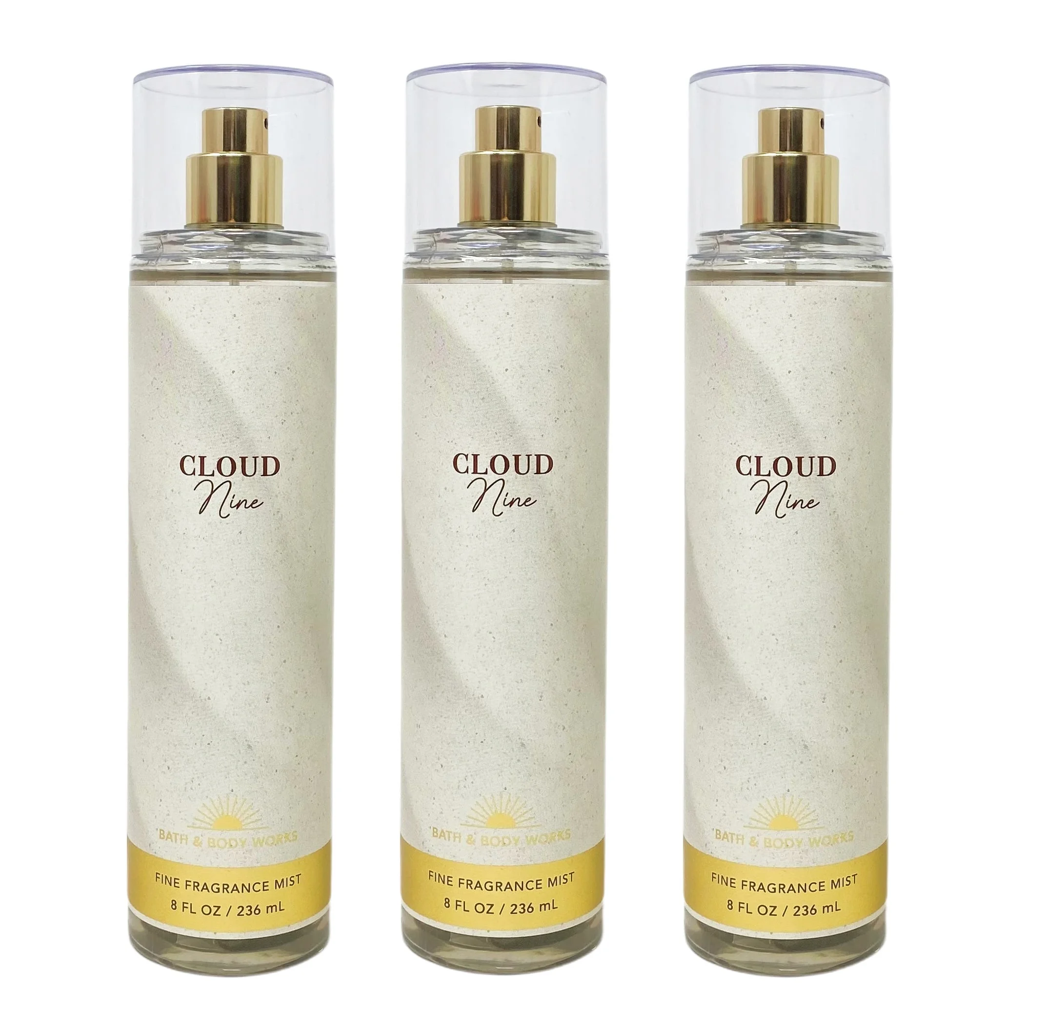 Bath and Body Works Cloud Nine Fine Fragrance Mist 3 Piece Gift Set - 8 fl oz / 236 mL each