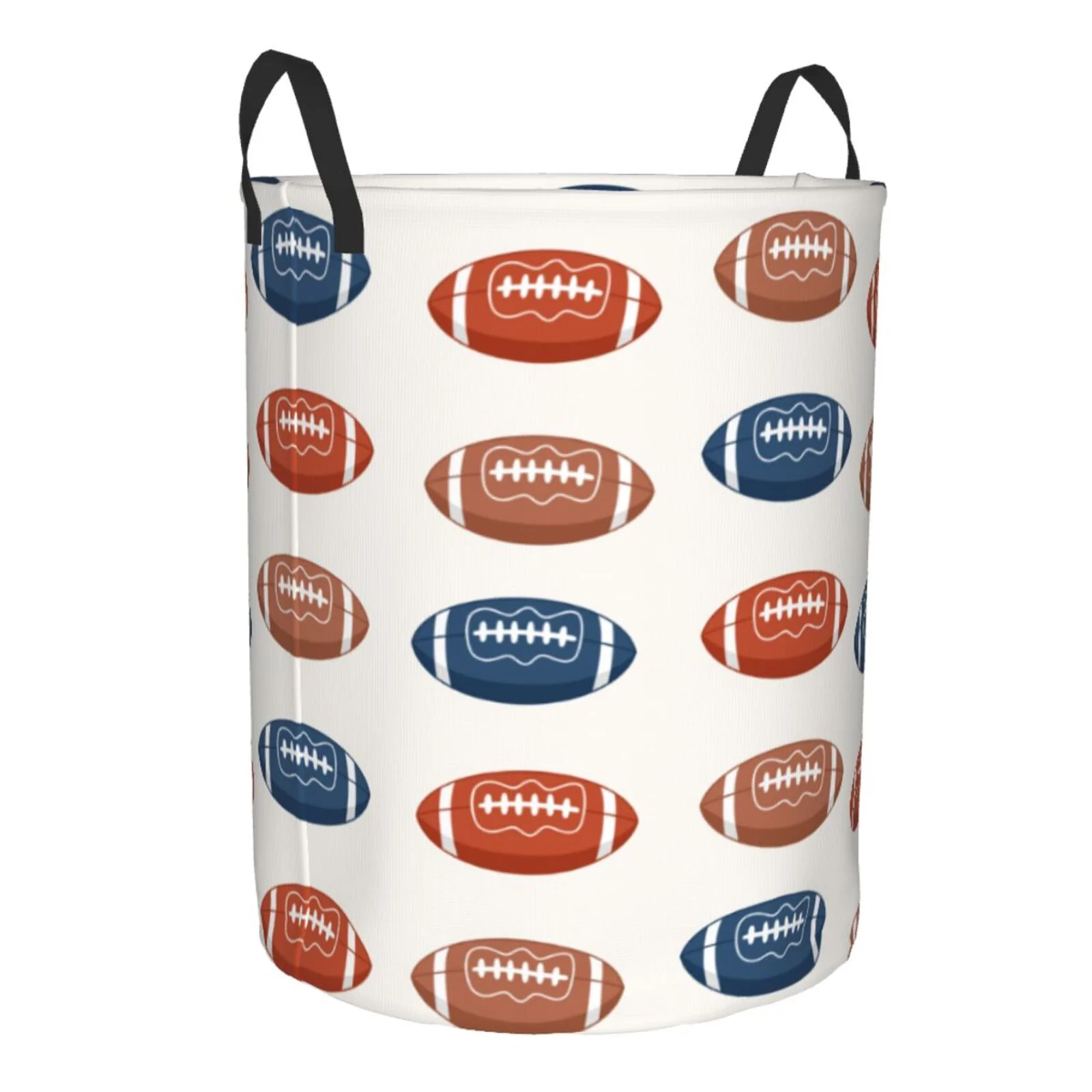 XMXT Collapsible Laundry Basket, American Football Print Polyester Waterproof Laundry Hampers Dirty Clothes Hamper, 62L