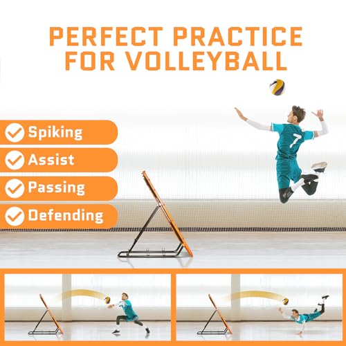 Volleyball Rebounder Net, Soccer Rebounder, Lacrosse Rebounder, Baseball Rebounder Net | Improve Pitching and Fielding Training, Spiking, Passing and Shooting Skills