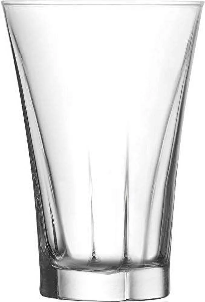 Madison Clear 12 Ounce Highball Drinking Glasses | Beautiful Design – Thick and Durable – Dishwasher Safe – For Water, Juice, Soda, or Cocktails – Set of 12 Clear Glass Tumblers