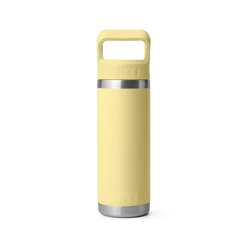 YETI Rambler 18 oz Bottle, Vacuum Insulated, Stainless Steel with Straw Cap, Beekeeper