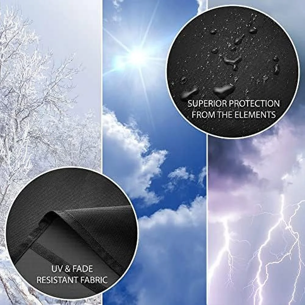 Ceramic Grill Cover - Universal Fit For All Extra Large Kamado Charcoal BBQ Grill Brands - Heavy-Duty, Waterproof, Fade Resistant Fabric (Cover - 35