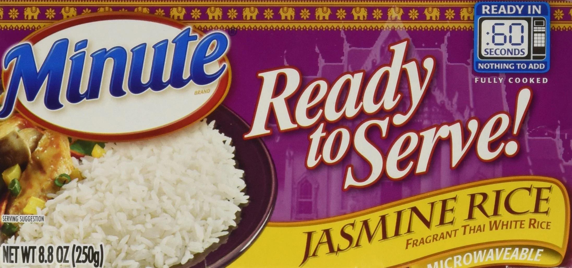 Minute Jasmine Rice  Microwaveable Rice Cups  4.4 Oz (Pack of 20)