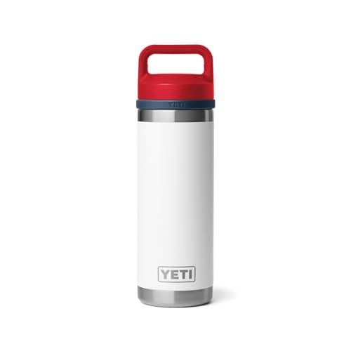 YETI Rambler 18 oz Bottle, Vacuum Insulated, Stainless Steel with Chug Cap, Sandstone Pink