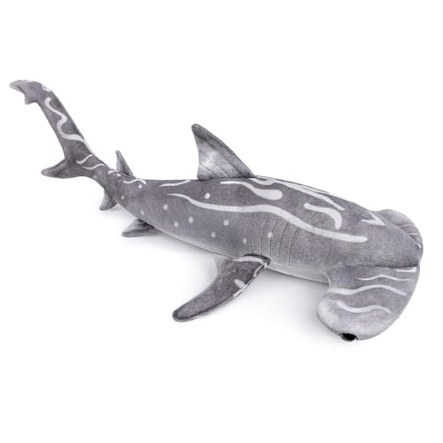 Giant Hammerhead Shark Plush Toy - Realistic 40in Long Grey Hammerhead Shark Stuffed Toys, Super Soft Ocean Sea Creatures Sharks Plush Toy Gift Collection for Kids