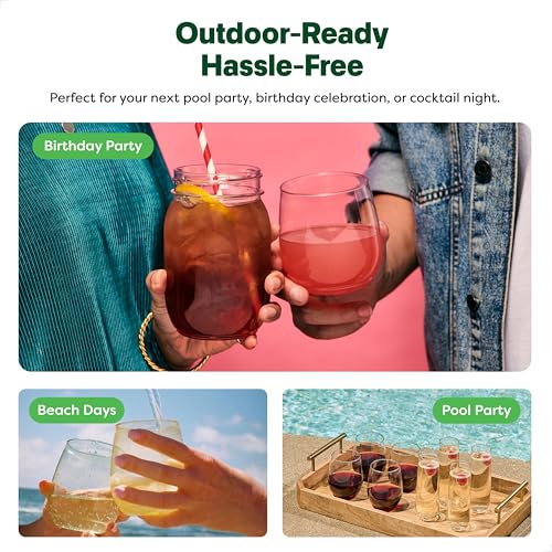 TOSSWARE POP 9oz Flute, Premium Quality, Recyclable, Unbreakable & Crystal Clear Plastic Champagne Glasses,Flute , 12 Count (Pack of 1)