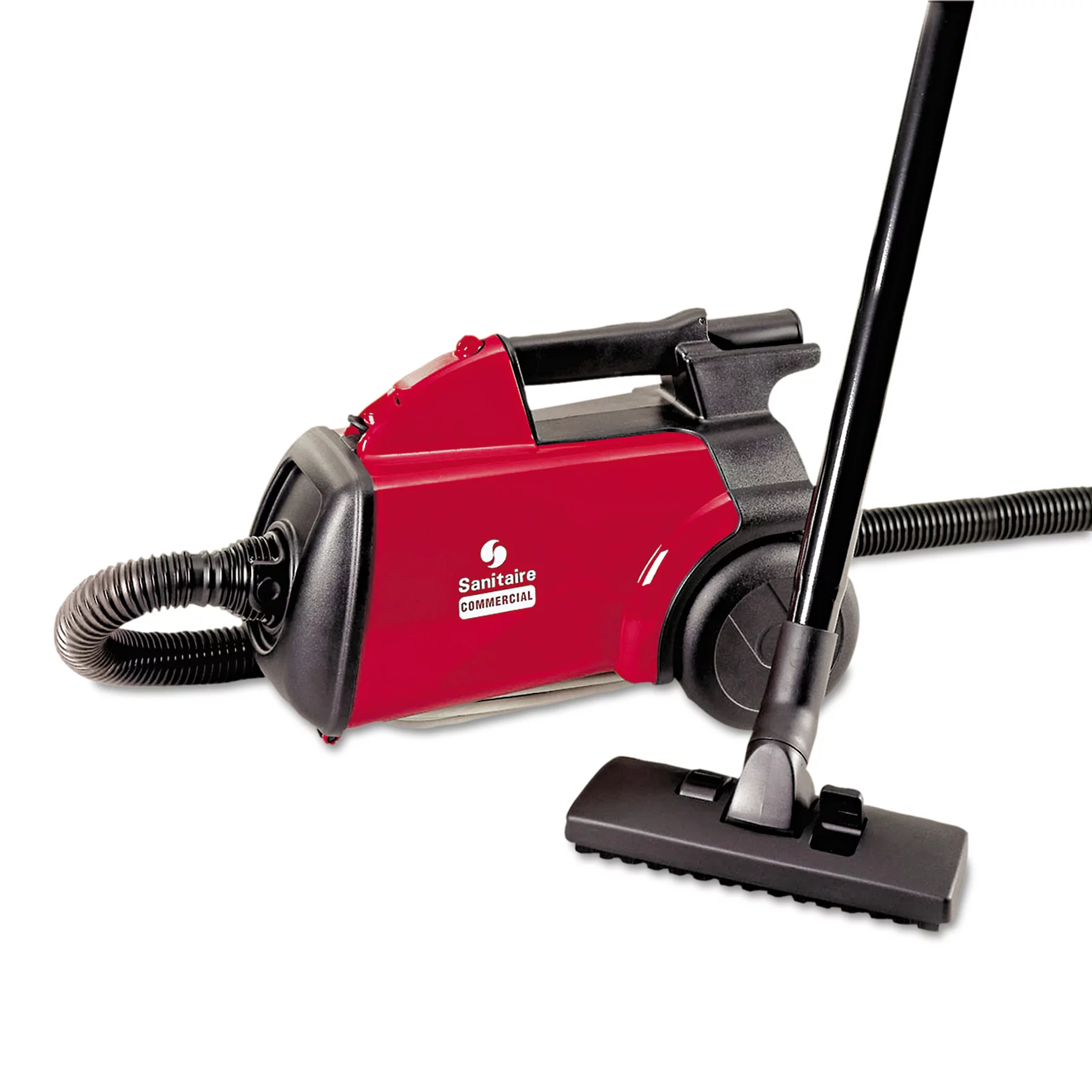 Sanitaire Commercial Compact Canister Vacuum, 10lb, Red