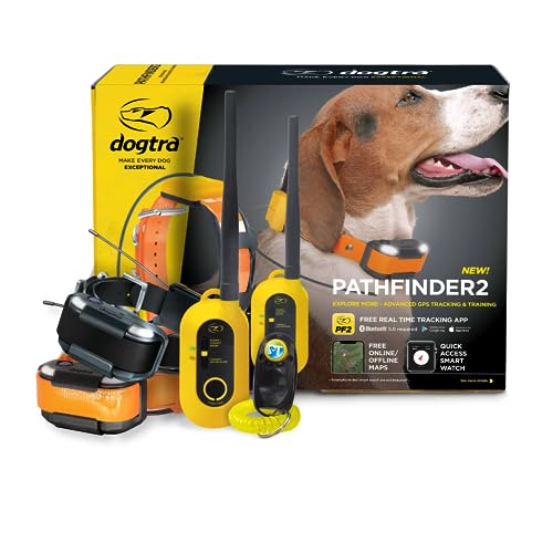 Dogtra Pathfinder 2 - Hunting Ecollar GPS Dog Training Collar with Remote, 9 Mile Range, Tracking & Containment for Medium & Large Dog Breeds, Electric GEO Fence Tracker, Stimulation, Vibration, Tone