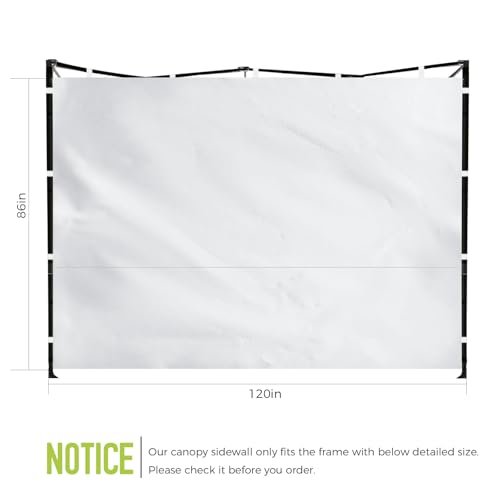 Instant Canopy Sidewalls for 10x10 Pop Up Canopy Tent, 300D Waterproof Material for Outdoor Events, Vendor Booths, and Privacy (Sidewalls Only, Canopy Not Included)