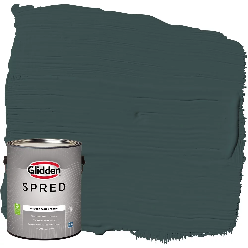 Glidden Spred Interior Paint Night Watch / Green, Eggshell, 1 Gallon