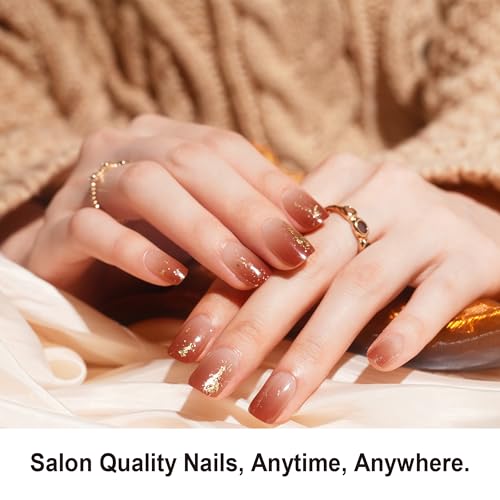 DANNI & TONI Semi Cured Gel Nail Strips Christmas Santa Claus Snowflakes Cat Eye Gel Nail Wraps 28 Stickers | Mistletoe Meow