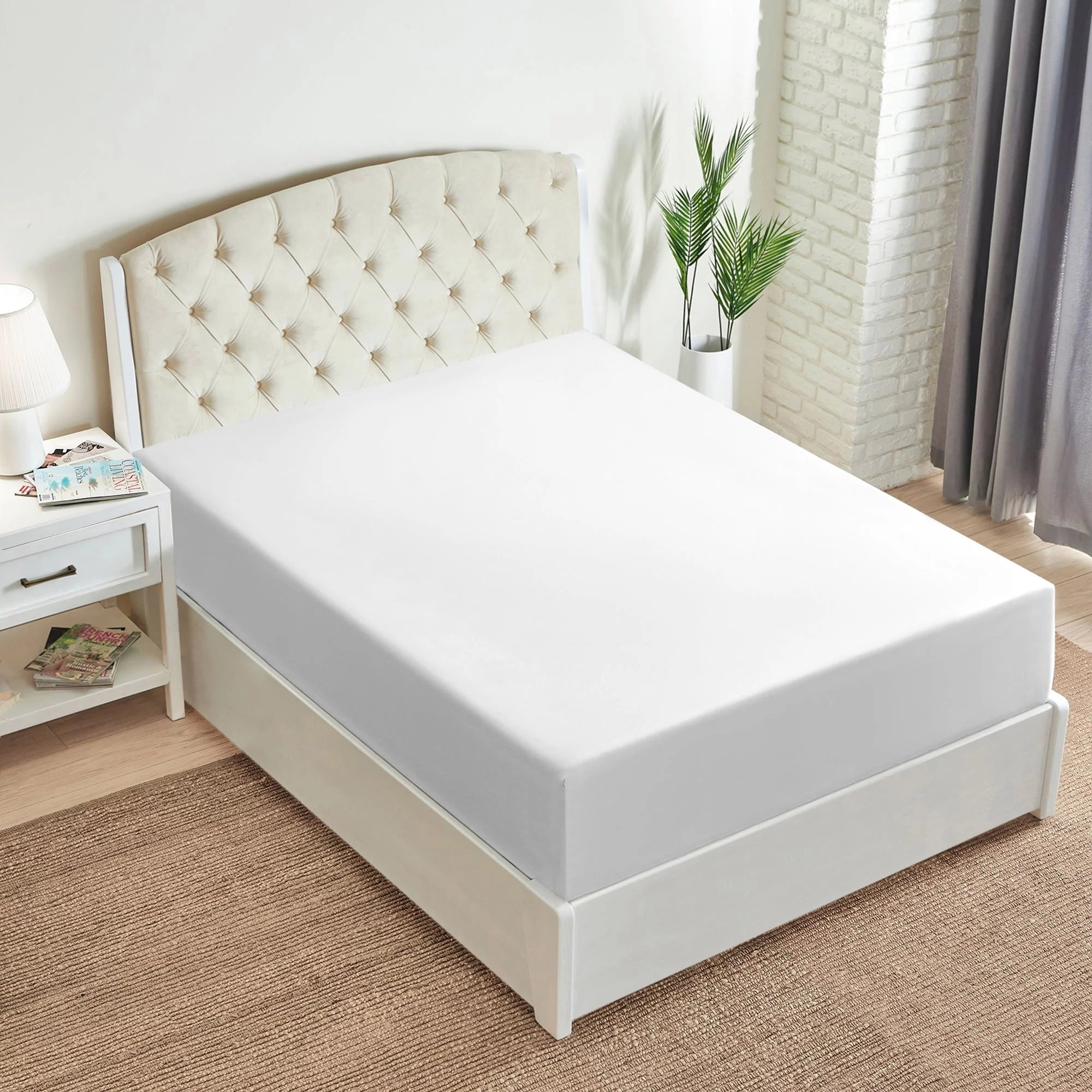 Mellanni Extra Deep Pocket Queen Fitted Sheet - Iconic Collection Bedding Sheets - Soft Cooling Sheets for up to 21