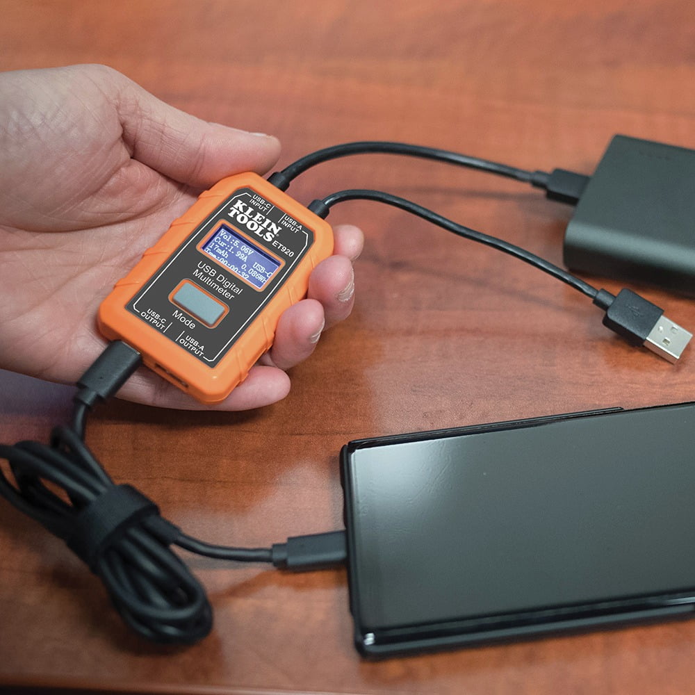 Klein Tools ET920 USB-A and USB-C Digital Meter