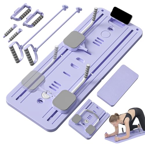 Pilates Board, Pilates Reformer Set, Multi-Purpose Foldable Pilates Reformer Board for Home, 5 in1 Pilates Sliding Board, Pilates Equipment