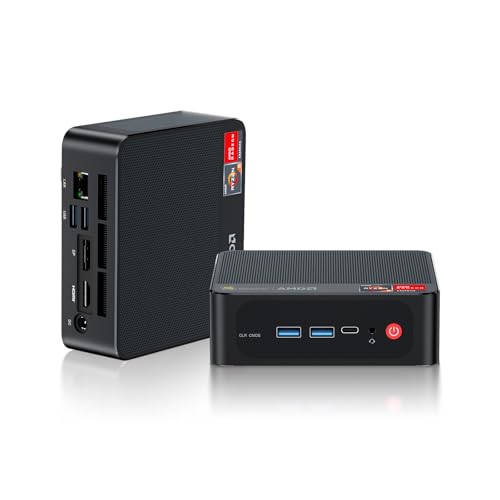 Beelink SER8 Mini PC, AMD Ryzen 7 8745HS (8C/16T up to 4.9GHz), 32GB DDR5 RAM 1TB PCIe4.0 SSD, Mini Computer Support 4K@144Hz, Triple Display, WiFi6, BT5.2, HDMI+DP, USB4