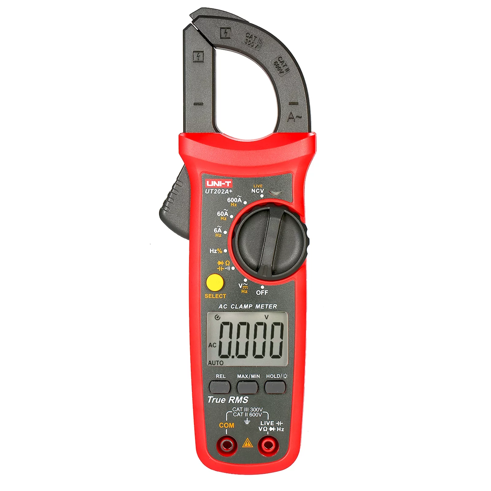 Uni-T Ut202A+ 6000 Counts Digital Clamp Meter True Rms Multimeter Clamp Ammeter Voltage Meter Ncv Test Universal Meter Tester Ac Current Clamp Tester Measuring Relative Value Capacitance Fre