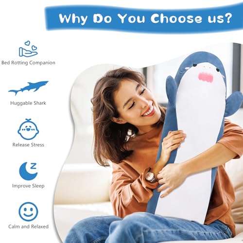 Large Shark Plush,33.5