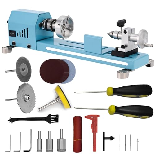 Mini Lathe Machine Torno Para Madera Multi-Purpose Lathe With Professional Tools Cutting Grinding Polishing Desktop Metal Lathes D1M1DCB