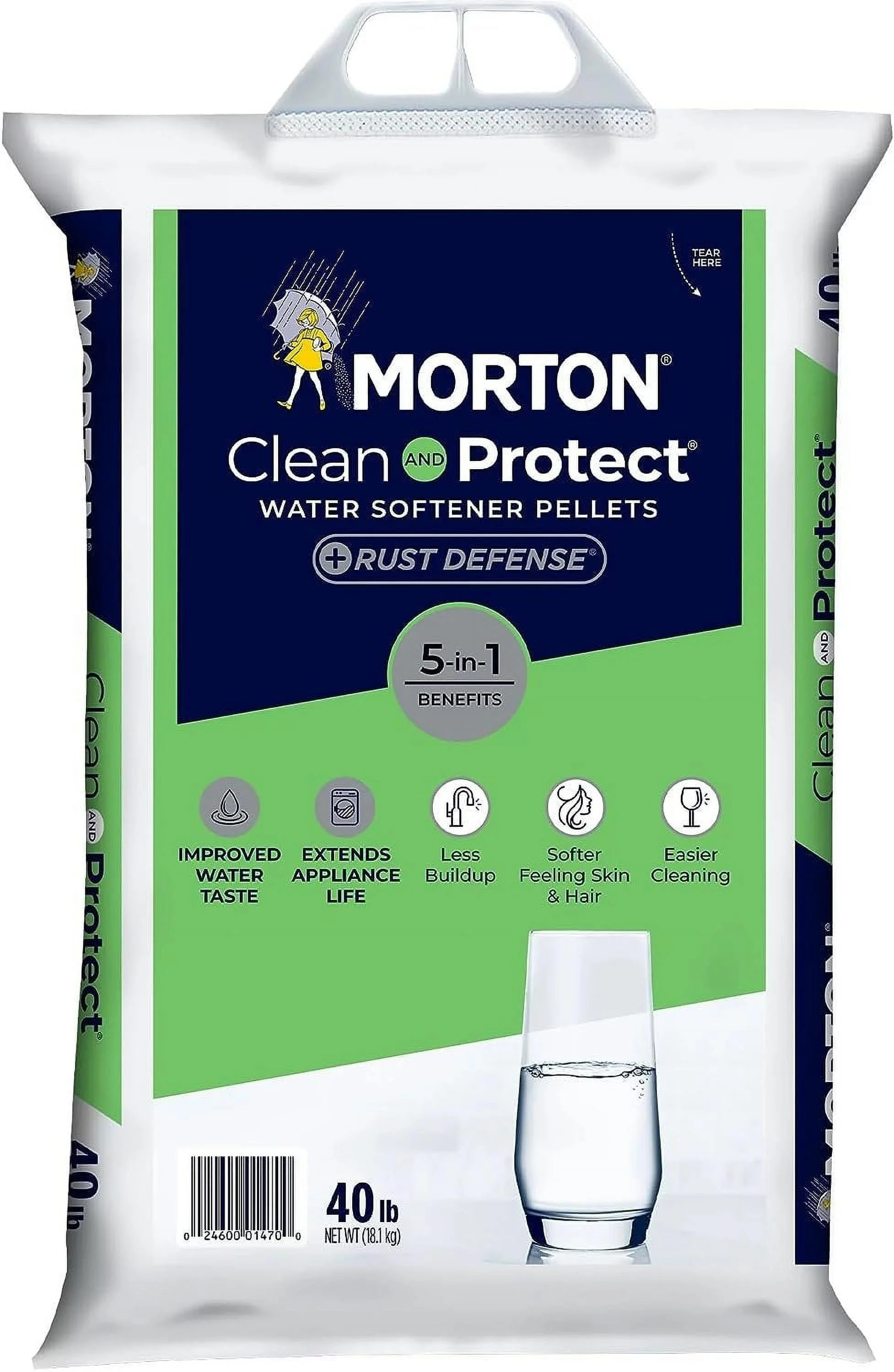 Morton Clean and Protect Plus Rust Defense Water Softener Salt Pellets 40 lb 3 Pack