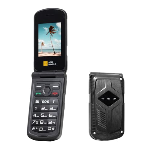 AGM M10 Rugged Basic Flip Phone, 4G Feature Cell Phone, Simple Mobile Phones, Waterproof & Drop-Proof, Pocket-Sized, SOS Button, Speed Dial, 98dB Speaker, Large Fonts & Big Buttons, for T-Mobile ONLY