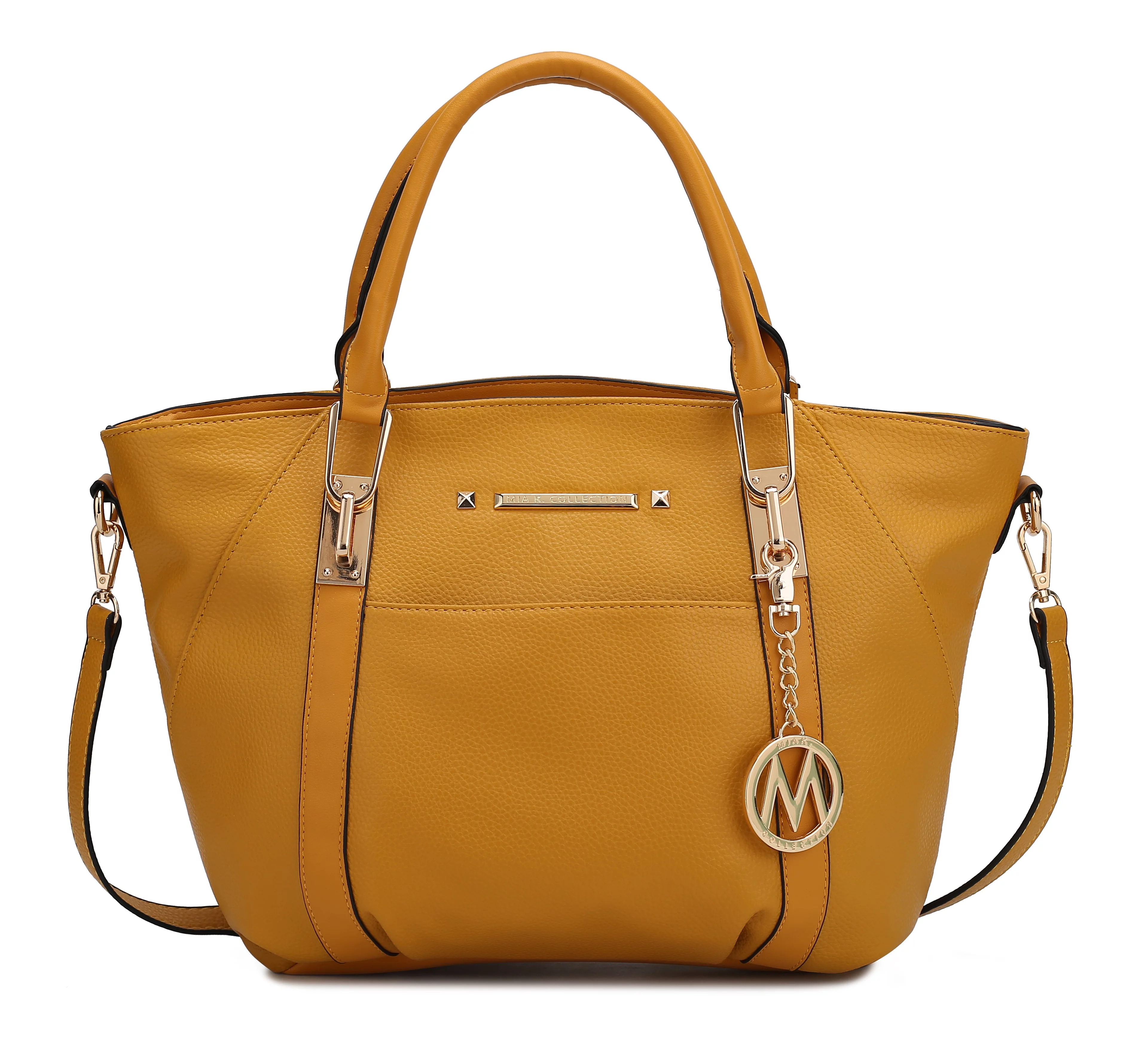 MKF Collection Darielle Vegan Leather Women's Satchel Handbag & Wallet Set by Mia K. - Black