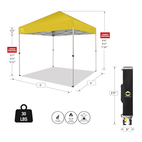 CROWN SHADES 10x10 Pop Up Canopy - Beach Tent with One Push Setup - Easy Outdoor Sun Shade for Events, Parties, Camping - Gazebo with STO-N-Go Cover Bag, Silver Coated Top, White
