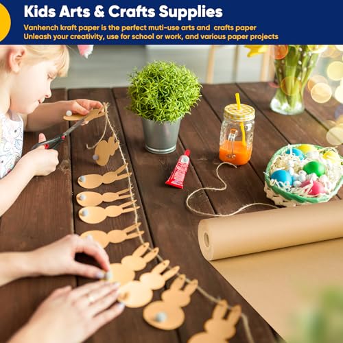 Vanhench Black Wrapping Paper, 17.5