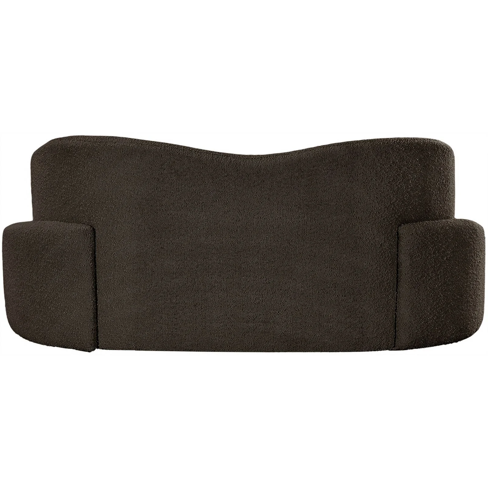 Meridian Furniture Principessa Brown Boucle Fabric Loveseat