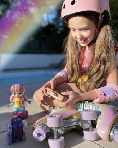 JAKKS Pacific Rock N Rollerskate Doll Rainbow Riley Light Up Remote Control Rollerskating Doll - Plays Music and Skates!, 10