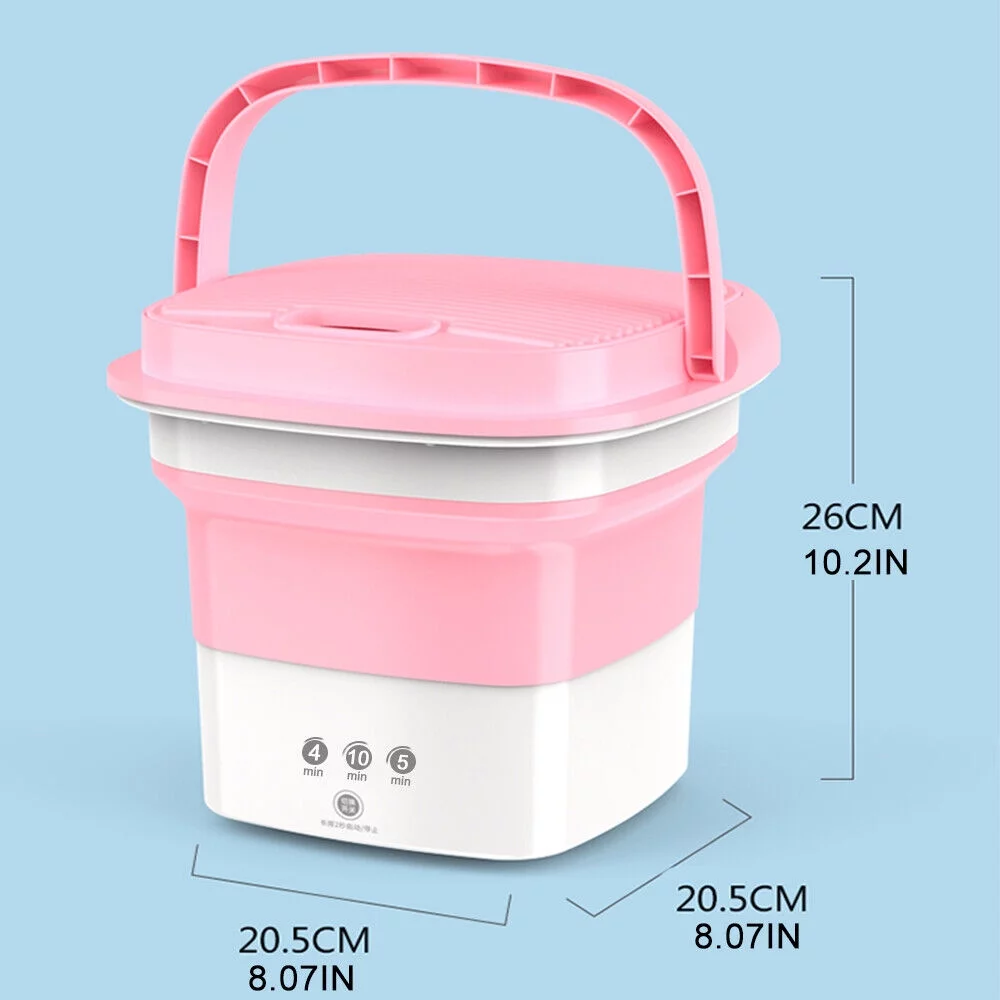 Paddsun Washing Machine Mini Folding Portable For Clothes With Dryer Bucket Travel Wash