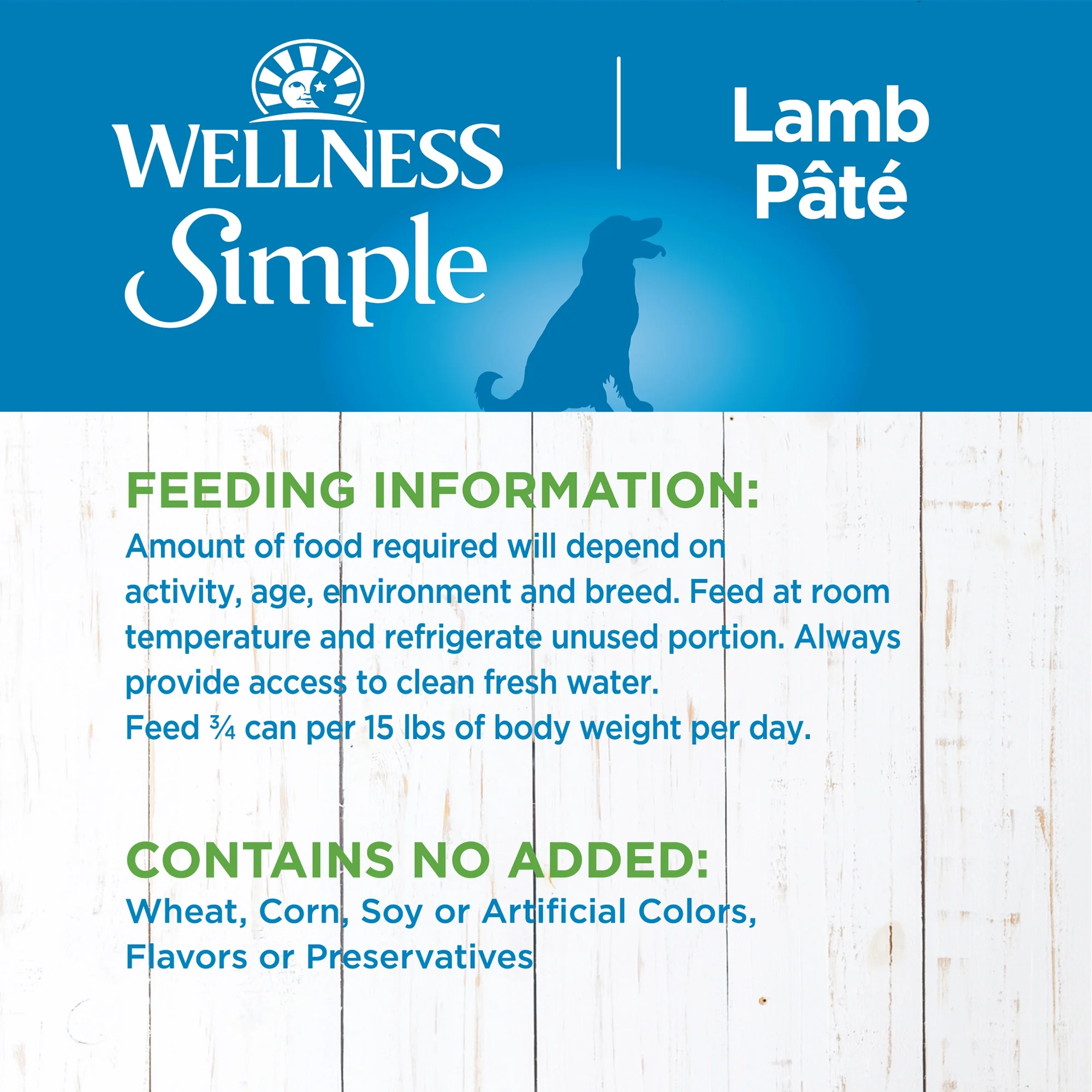 Wellness Simple Natural Wet Canned Limited Ingredient Dog Food, Lamb & Oatmeal, 12.5-Ounce Can (Pack of 12)