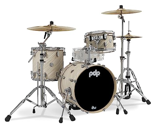 Pacific Drums & Percussion PDP Concept Maple Bop 3-Piece, Twisted Ivory Drum Set Shell Pack (PDCM18BPTI)