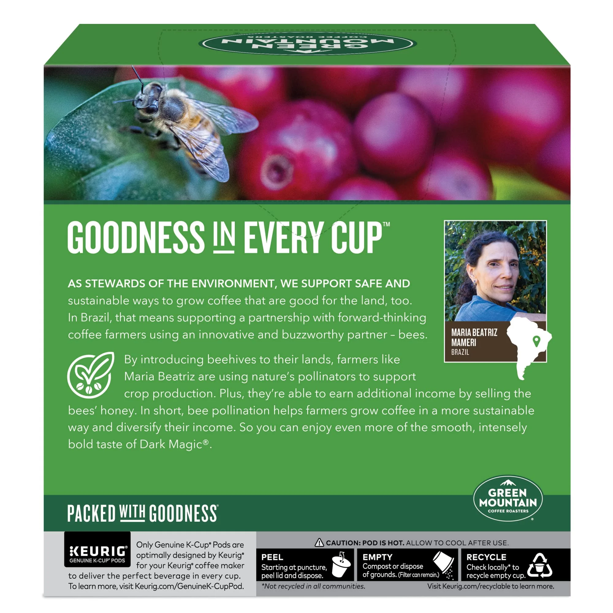 Green Mountain Coffee Roaster Dark Magic Keurig Single-Serve K-Cup Pods, Dark Roast Coffee, 32 Count